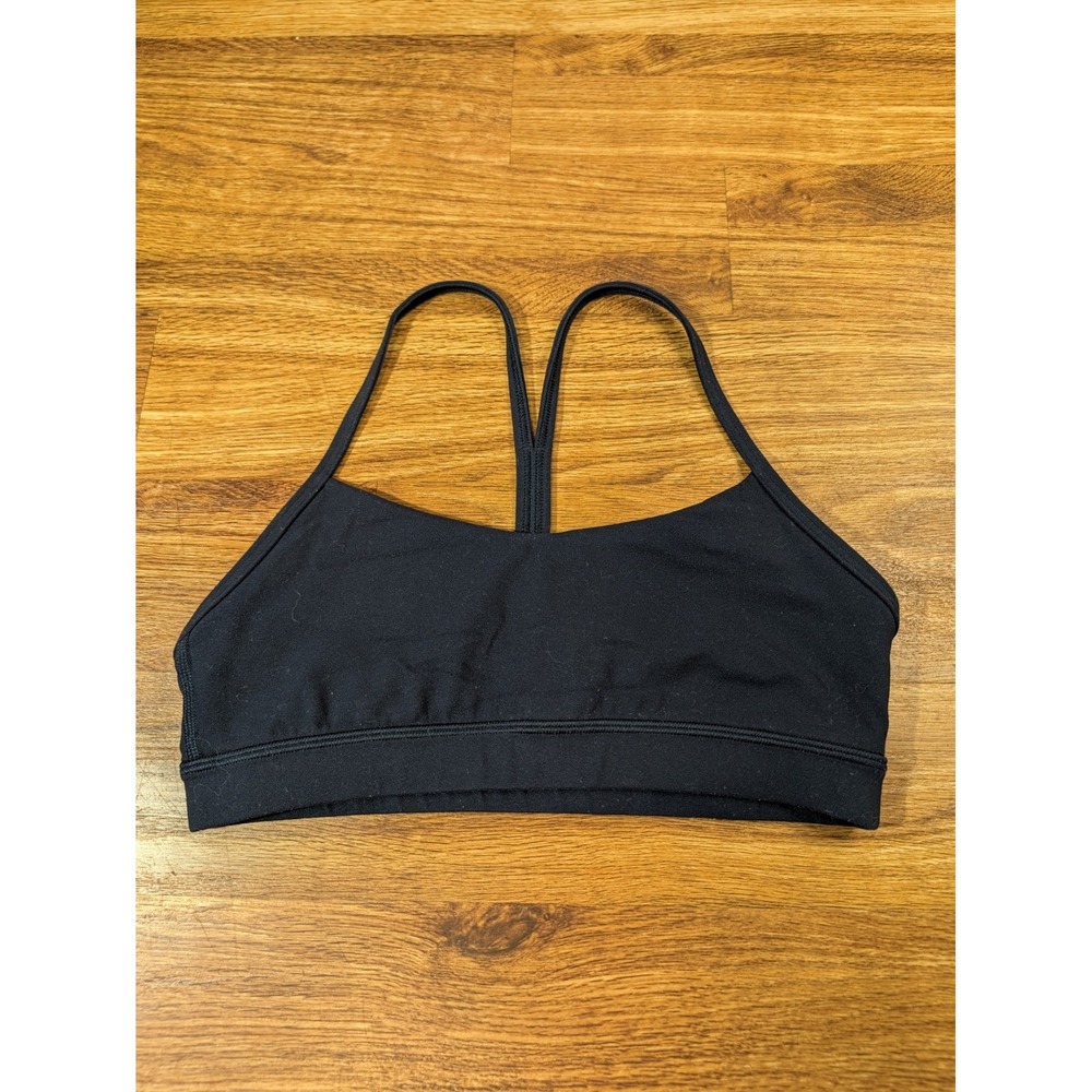 Lululemon Women's Flow Y Nulu Light Support Sports Bra Navy Blue Size 8